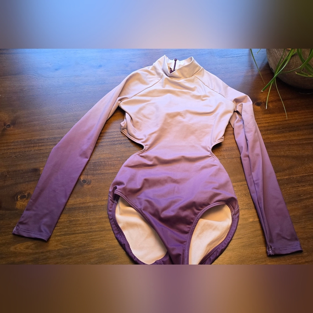 Balera Lavender Ombre Cutout Leotard